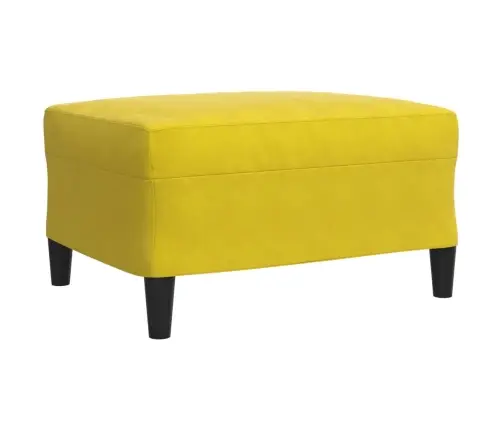 Sofos Komplektas Su Pagalvėlėmis, 4 Dalių, Geltonas, Aksomas