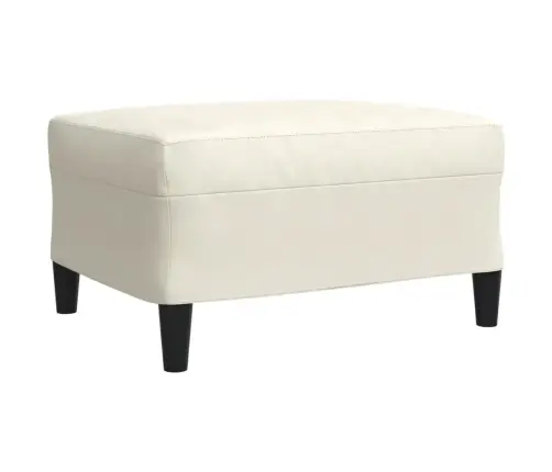 Četrdaļīgs Dīvānu Komplekts Ar Spilveniem, Krēmkrāsas Samts Vidaxl