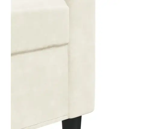 Četrdaļīgs Dīvānu Komplekts Ar Spilveniem, Krēmkrāsas Samts Vidaxl