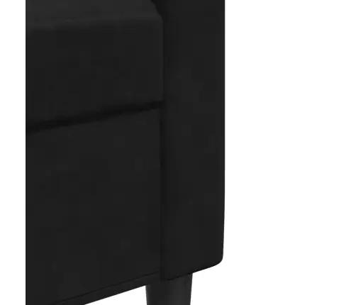 2-Osaline Diivanikomplekt Patjadega, Must, Samet