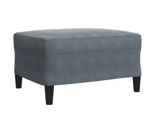 Sofos Komplektas Su Pagalvėlėmis, 3 Dalių, Pilkas, Aksomas