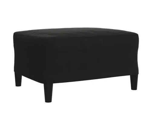 3-Osaline Diivanikomplekt Patjadega, Must, Samet