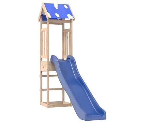 Lauko Žaidimų Aikštelės Komplektas, Pušies Medienos Masyvas