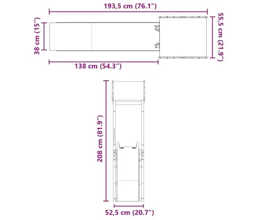 Āra Rotaļu Laukums, Impregnēts Priedes Koks Vidaxl