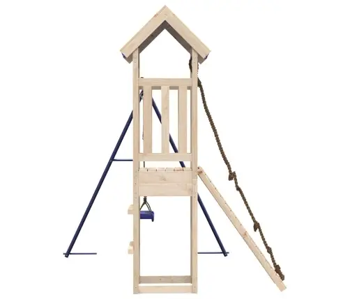 Lauko Žaidimų Aikštelės Komplektas, Pušies Medienos Masyvas