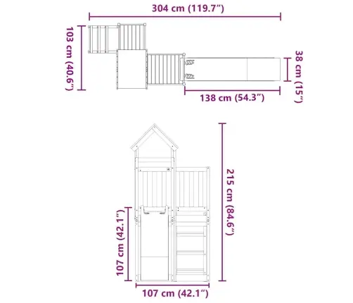 Õue Mänguväljak, Immutatud Männipuit