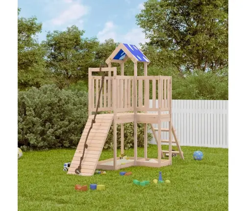 Lauko Žaidimų Aikštelės Komplektas, Pušies Medienos Masyvas