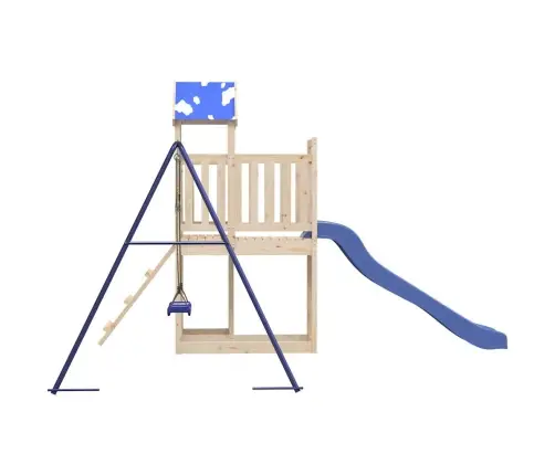 Lauko Žaidimų Aikštelės Komplektas, Pušies Medienos Masyvas