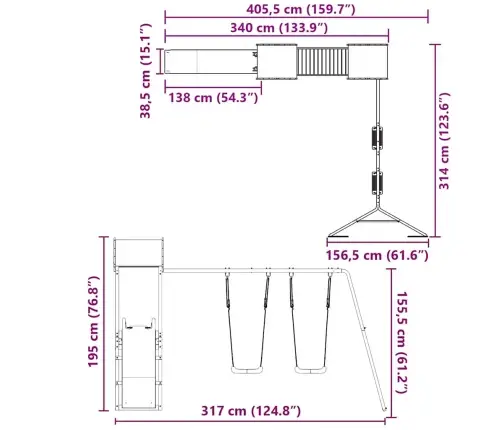 Õue Mänguväljak, Immutatud Männipuit