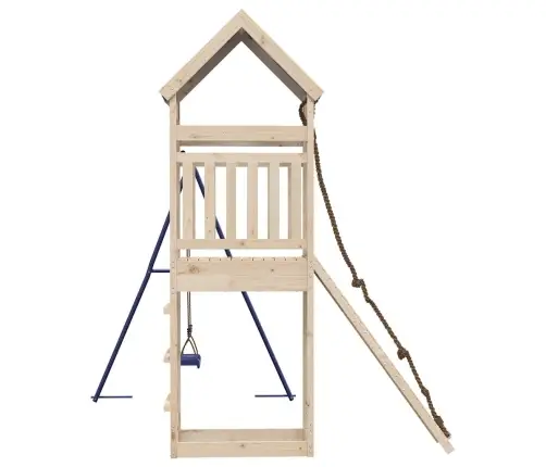 Lauko Žaidimų Aikštelės Komplektas, Pušies Medienos Masyvas