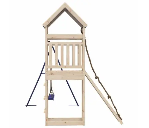 Lauko Žaidimų Aikštelės Komplektas, Pušies Medienos Masyvas