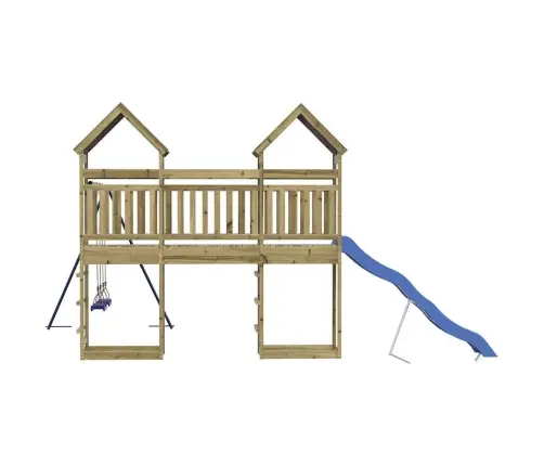 Lauko Žaidimų Aikštelės Komplektas, Impregnuota Pušies Mediena