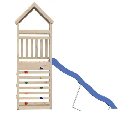 Lauko Žaidimų Aikštelės Komplektas, Pušies Medienos Masyvas