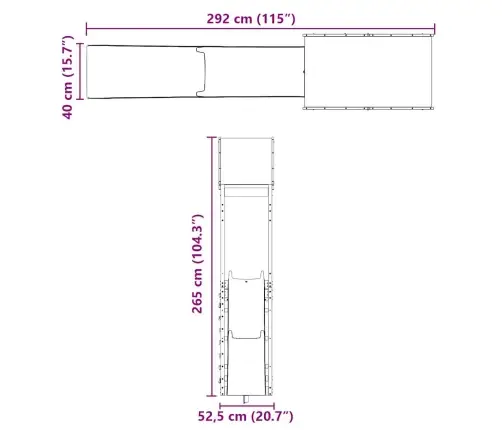 Lauko Žaidimų Aikštelės Komplektas, Pušies Medienos Masyvas