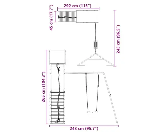 Āra Rotaļu Laukums, Priedes Masīvkoks Vidaxl