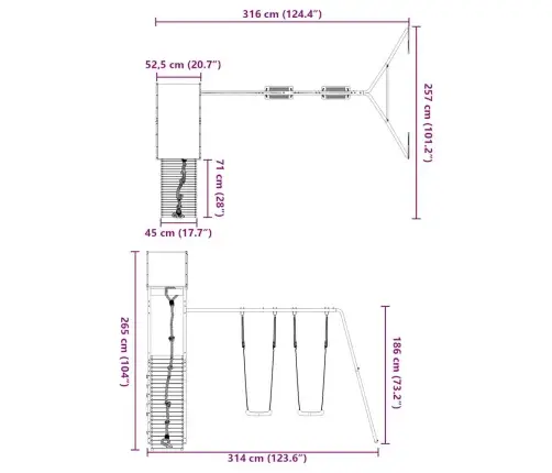Õue Mänguväljak, Männipuit