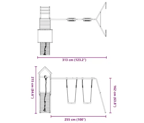 Õue Mänguväljak, Immutatud Männipuit