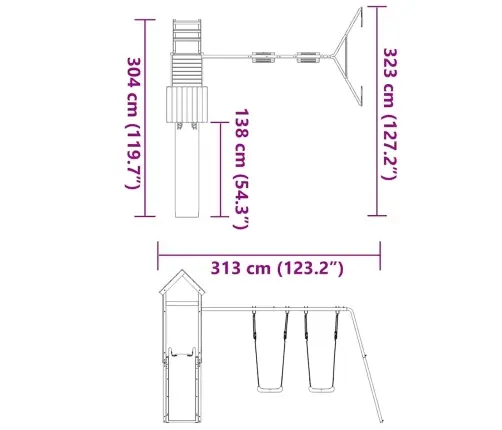Õue Mänguväljak, Immutatud Männipuit