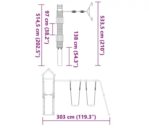 Õue Mänguväljak, Männipuit
