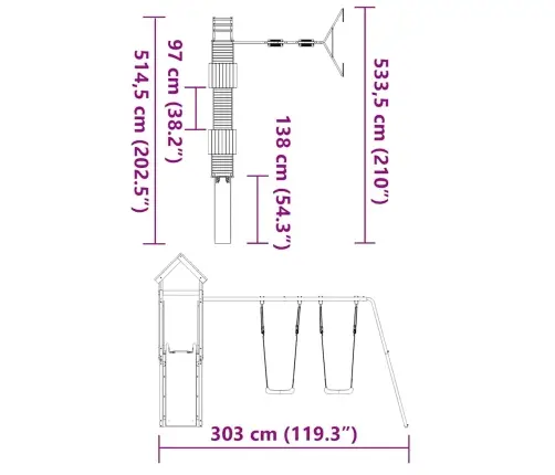 Õue Mänguväljak, Immutatud Männipuit