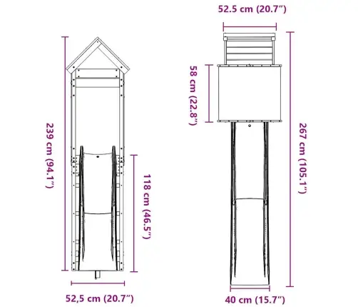 Lauko Žaidimų Aikštelės Komplektas, Pušies Medienos Masyvas
