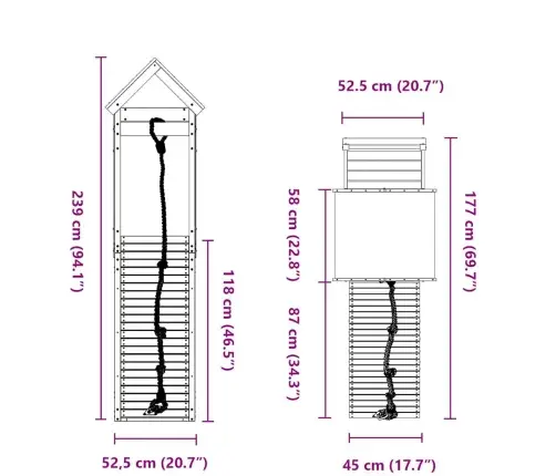 Āra Rotaļu Laukums, Duglasa Egles Masīvkoks Vidaxl