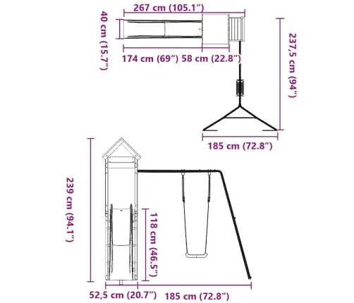 Õue Mänguväljak, Männipuit