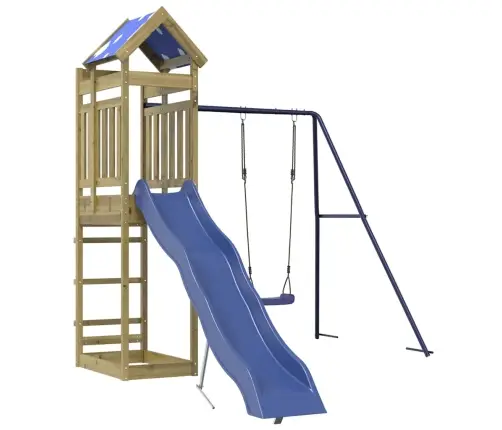 Lauko Žaidimų Aikštelės Komplektas, Impregnuota Pušies Mediena