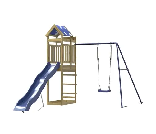 Lauko Žaidimų Aikštelės Komplektas, Impregnuota Pušies Mediena