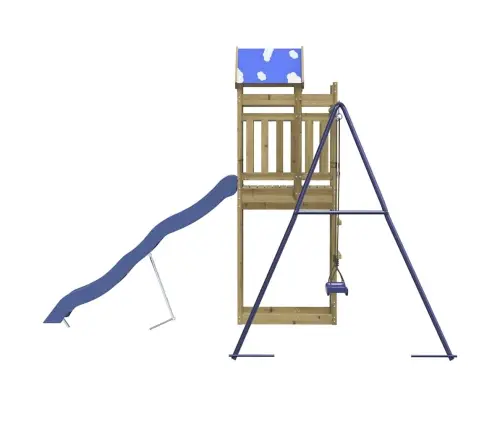 Lauko Žaidimų Aikštelės Komplektas, Impregnuota Pušies Mediena