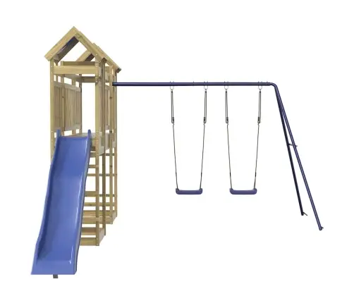 Lauko Žaidimų Aikštelės Komplektas, Impregnuota Pušies Mediena