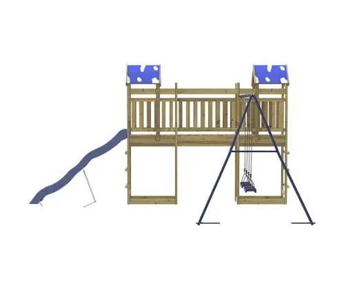 Lauko Žaidimų Aikštelės Komplektas, Impregnuota Pušies Mediena