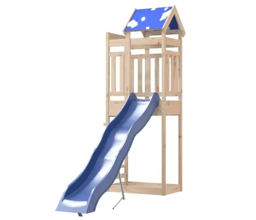 Lauko Žaidimų Aikštelės Komplektas, Pušies Medienos Masyvas