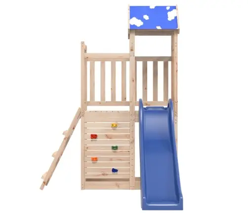 Lauko Žaidimų Aikštelės Komplektas, Pušies Medienos Masyvas