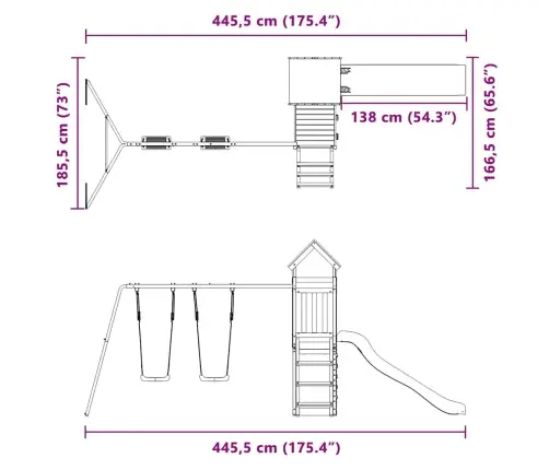 Āra Rotaļu Laukums, Impregnēts Priedes Koks Vidaxl