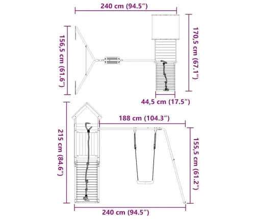 Õue Mänguväljak, Immutatud Männipuit