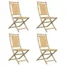 Sulankstomos Sodo Kėdės, 4Vnt., 46X66X99cm Bambukas