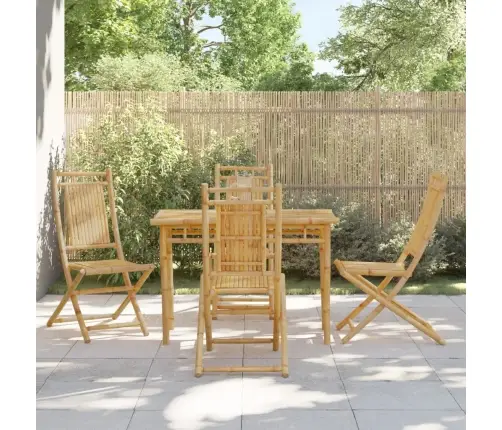 Sulankstomos Sodo Kėdės, 4Vnt., 46X66X99cm Bambukas
