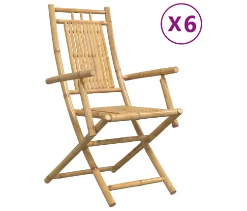 Kokkupandavad Aiatoolid 6 Tk, 53X66X99 cm Bambus