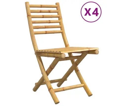 Kokkupandavad Aiatoolid 4 Tk, 43X54X88 cm Bambus