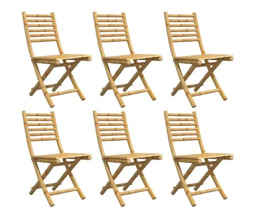 Saliekamie Dārza Krēsli, 6 Gab., 43X54X88 Cm, Bambuss Vidaxl