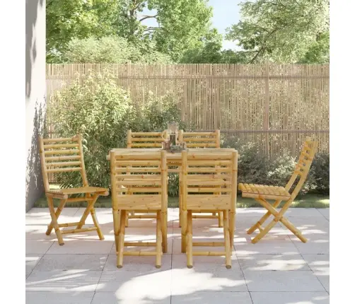 Saliekamie Dārza Krēsli, 6 Gab., 43X54X88 Cm, Bambuss Vidaxl