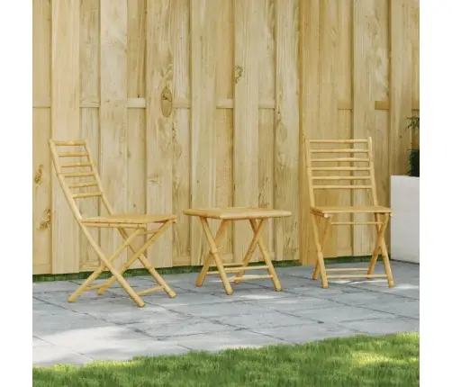 3-Daļīgs Bistro Mēbeļu Komplekts, Bambuss Vidaxl