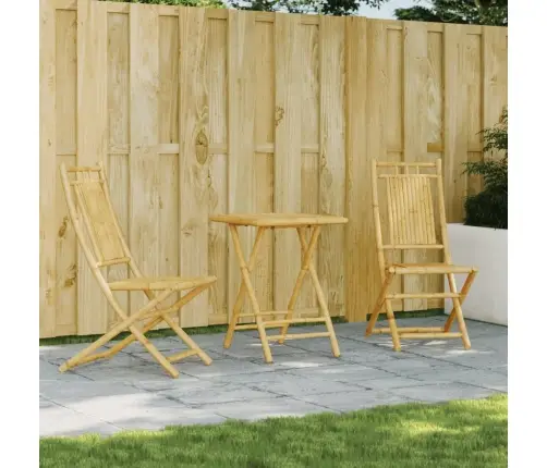 3-Daļīgs Bistro Mēbeļu Komplekts, Bambuss Vidaxl