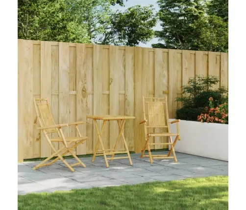 Bistro Baldų Komplektas, 3 Dalių, Bambukas