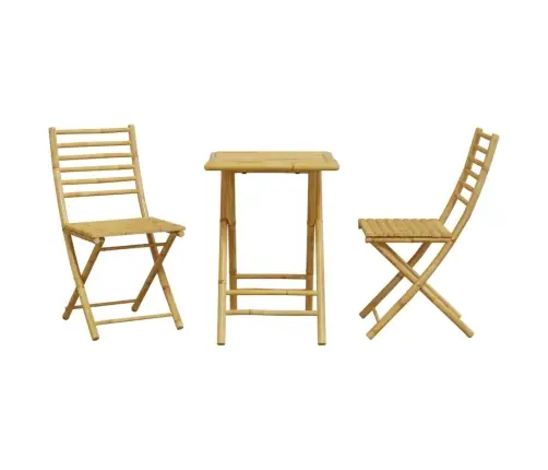 3-Daļīgs Bistro Mēbeļu Komplekts, Bambuss Vidaxl
