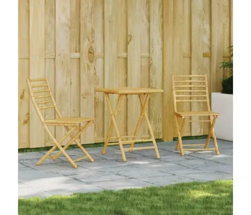 3-Daļīgs Bistro Mēbeļu Komplekts, Bambuss Vidaxl