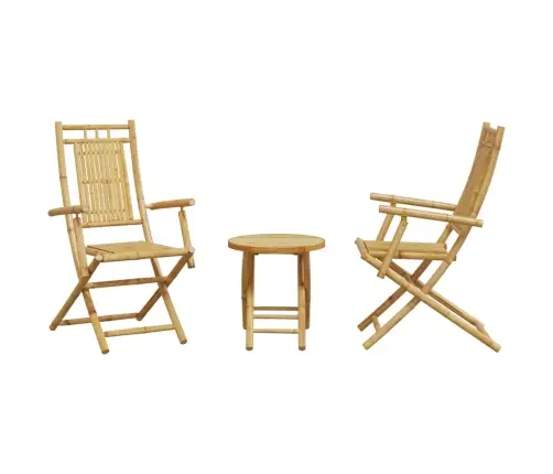 Bistro Baldų Komplektas, 3 Dalių, Bambukas