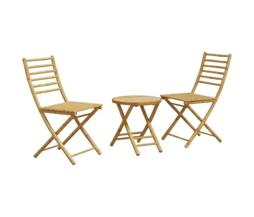 3-Daļīgs Bistro Mēbeļu Komplekts, Bambuss Vidaxl