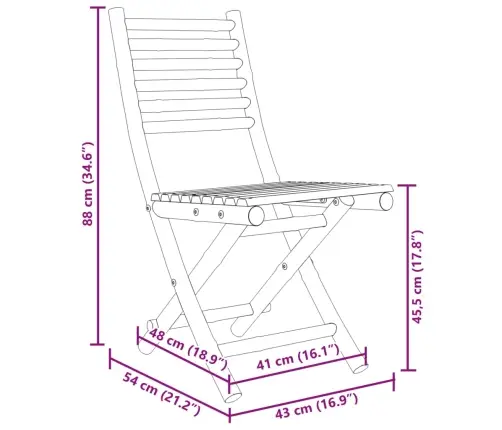 3-Daļīgs Bistro Mēbeļu Komplekts, Bambuss Vidaxl